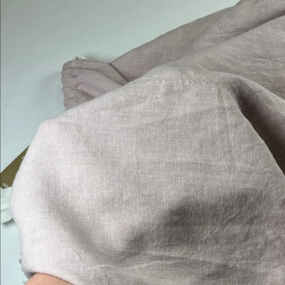 Crown Linen Designs Light Pink 100% Linen Sun Dress With Pockets Sz L/ XL - Picture 12 of 13